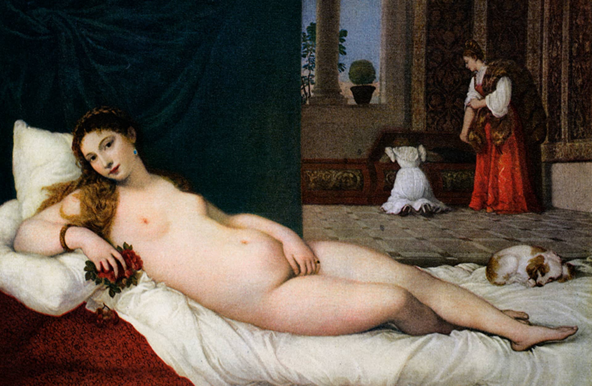 The painting "Venus of Urbino" by Titian features Venus in recline.