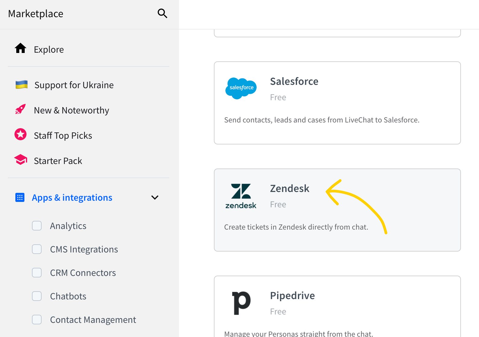 Zendesk LiveChat: Install Zendesk app to proceed